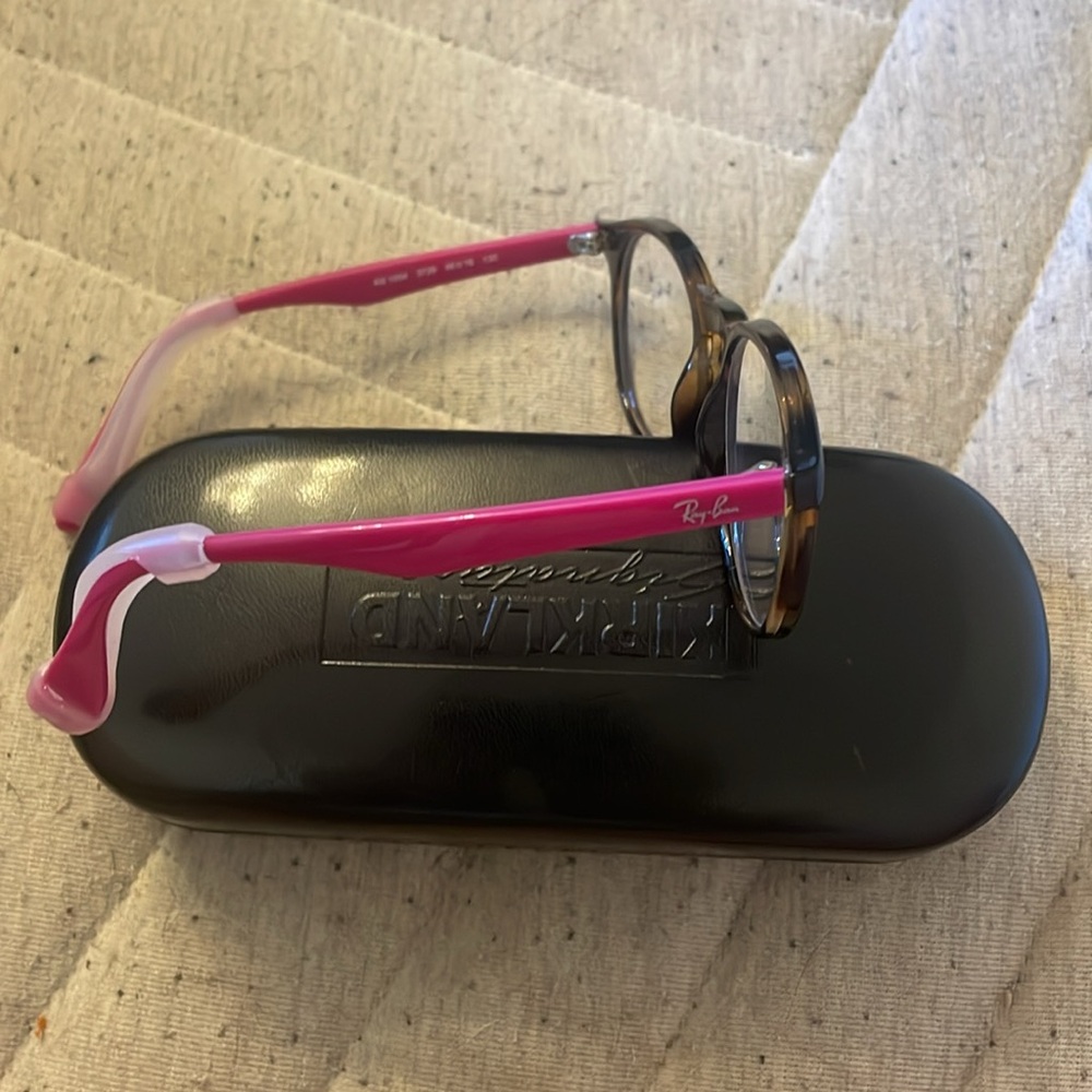 Kids Ray-Ban Rubber Havana 46mm by 16mm Brown/Pink model RB-1554 - Picture 5 of 7